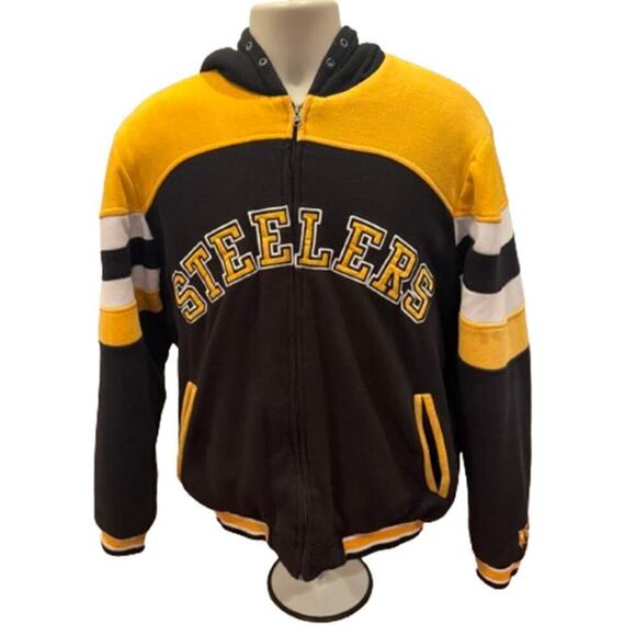 NFL Pittsburgh Steelers Hooded Jacket - Size Medium - Picture 1 of 9